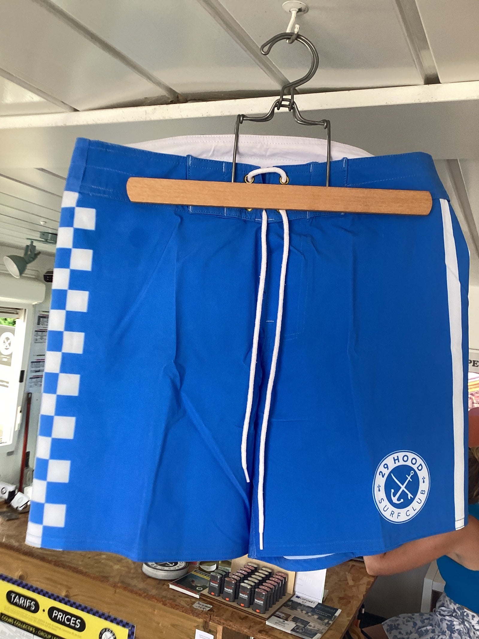 Short de bain damier